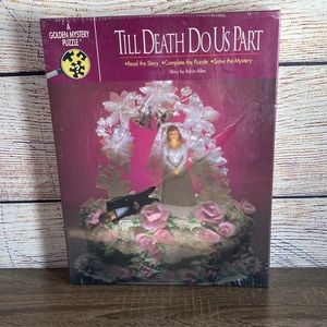 NEW! VTG 1991 500pc Till Death Do Us Part WEDDING MURDER GOLDEN MYSTERY PUZZLE